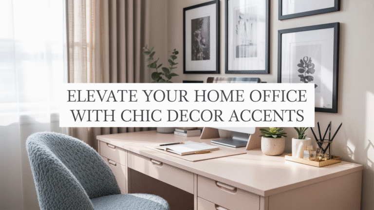 Elevate Your Home Office with Chic Decor Accents